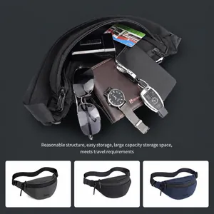 Versatile ballistic nylon crossbody chest bag for men and women in three distinct colors