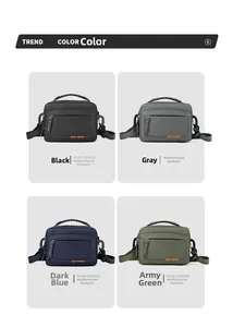 Sacs à bandoulière imperméables en noir, gris, bleu marine et vert armée