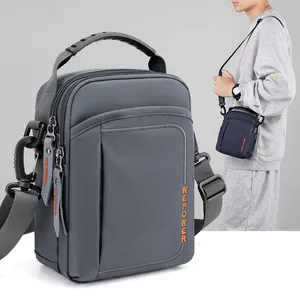 Men Outdoor Multi-functional Crossbody Bag Waterproof Nylon Shoulder Bag Travel Small Waist Bag For Phone Daily Casual Handbag