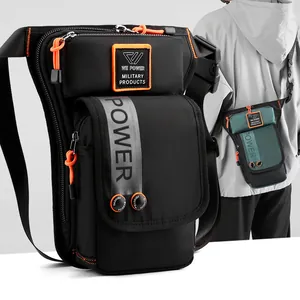 Men Tactical Leg Bag Waterproof Nylon Waist Drop Pouch Outdoor Riding Military Hiking Multi Pocket Large Capacity Crossbody Bag