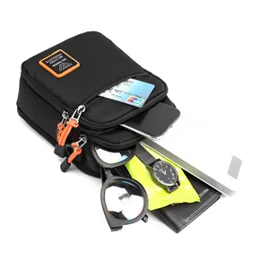 Waterproof tactical crossbody bag for men with multiple compartments for phone and wallet