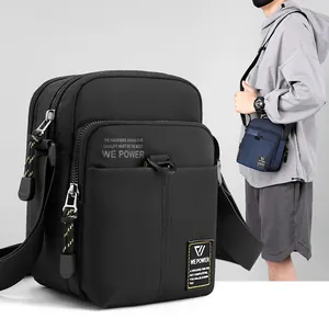 Men's Waterproof Nylon Tactical Crossbody Bag Mini Outdoor Shoulder Bag Casual Sport Travel Small Pack Multipurpose Utility Bag