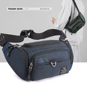 Sac Banane Homme Extérieur Grande Capacité Imperméable Nylon Sac de Poitrine Multi-Poches Sac Bandoulière Pour Voyage Cyclisme Randonnée