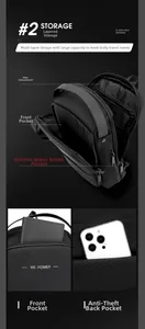 Détail du sac de poitrine étanche avec poches fonctionnelles et rangement à couches