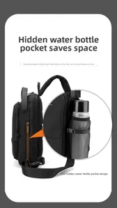 Sac de poitrine étanche avec poche filet pliable pour bouteille d'eau en détail