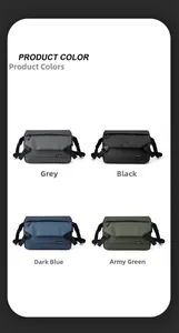 Multi-color options of tactical messenger bags in grey, black, blue, and green