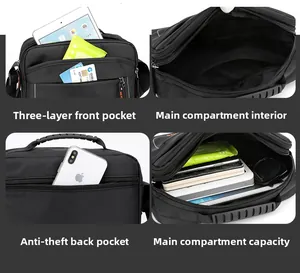 Detailed four-grid view showing functional multi-pocket storage and large capacity bag