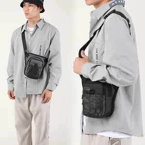 Sacoche de jambe tactique et sac de poitrine outdoor avec motif camouflage gris