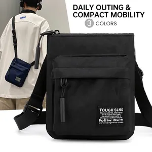 Herren Umhängetasche Wasserdichtes Nylon Oxford Stoff Leichte Schultertasche Für Outdoor Sport Täglich Casual Handytasche
