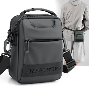 Minimalistische Herren Kleine Umhängetasche Wasserdicht Nylon PU Mehrere Taschen Kuriertasche Für Reise Alltag Schultertasche