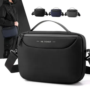 Borsa a Tracolla in Nylon Idrorepellente da Uomo Grande Capacità Techwear Borsa Messenger Sport all'aperto Borsa a Spalla