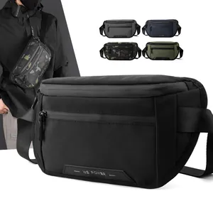 Men's Multi-Functional Crossbody Chest Bag Waterproof Nylon Outdoor Tactical Waist Pack Shoulder Messenger Bag For Daily Travel