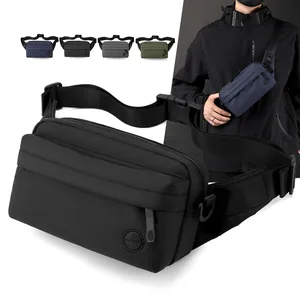 Men Waterproof Nylon Crossbody Bag Large Capacity Tactical Chest Bag Multi-functional Urban Waist Pack Shoulder Travel Bag