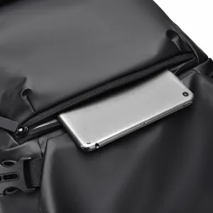 Waterproof business laptop backpack with front pocket for tablet and durable buckle