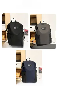 Detailed comparison of casual backpacks in black, dark gray and blue waterproof fabric