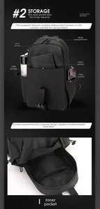 Detailed view of spacious main compartment and internal pockets of the black nylon chest bag