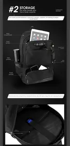 Λεπτομέρεια θήκης laptop 15,6 ιντσών με αντικραδασμική επένδυση σε μαύρο σακίδιο