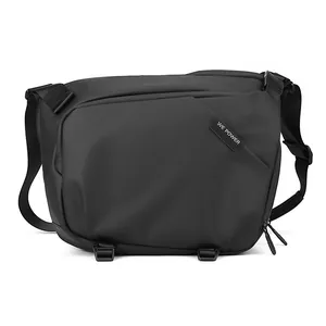 Sac bandoulière noir étanche avec grande capacité et sangle réglable par WEPOWER