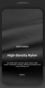 Détail macro du tissu en nylon imperméable haute densité avec texture tissée durable
