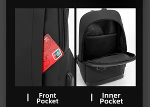 Detailansicht der wasserdichten Brusttasche mit Vordertasche und geräumiger Innentasche
