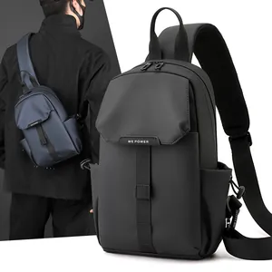Men's Waterproof Nylon Chest Bag Urban Minimalist Sport Sling Shoulder Bag Large Capacity Crossbody Pack For Travel Outdoor