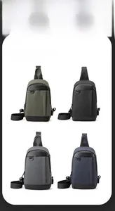 Wasserdichte multifunktionale Herren Brusttasche in Grün Schwarz Grau und Blau