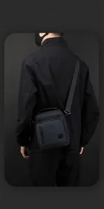 Waterproof business messenger bag with adjustable strap and multiple zipper compartments