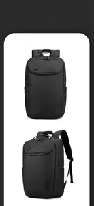 Waterproof business backpack for men with USB port and ergonomic shoulder straps