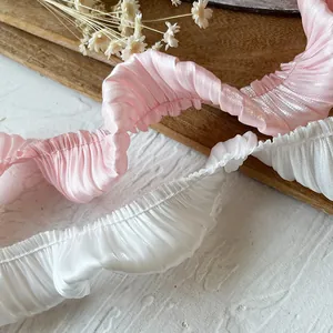 Γαλλικό Vintage Πλισέ Δαντέλα Βολάν Κορδέλα για DIY Ράψιμο Χειροτεχνία Διακόσμηση Ρούχων Αξεσουάρ Φορέματος Κούκλας
