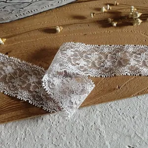 Five meters of white hollow eyelash lace ribbon for DIY crafts and doll clothing decor