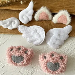 Plüsch-Engelsflügel und niedliche Tierohren Bastelmaterial für Haar-Accessoires