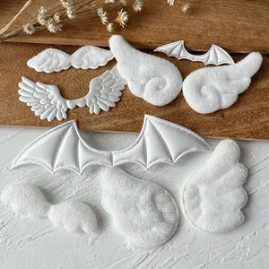 DIY Plush PU Leather Angel Devil Bat Wings Applique Patches For Lolita Handcraft Clothing Hair Accessories Sewing Decor