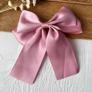 Lazo de Cinta de Satén de Doble Capa Hecho a Mano para Accesorios para el Cabello Decoración de Bolsos DIY Regalo