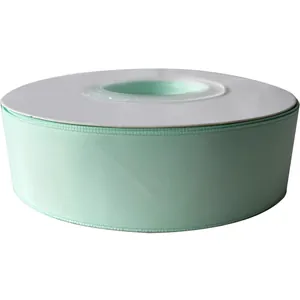 Roll of 2.5cm mint green matte high-density ribbon for handmade DIY bow materials