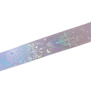 Iridescent laser butterfly ribbon for DIY handmade crafts and accessory decoration