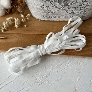 High Elastic Polyester Knit Band For DIY Sewing Craft Garment Accessories Thick Flat Rubber Band White Black