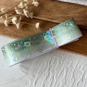 Holografisches Farbverlauf-Kaninchen-Band mit Poker-Mustern für DIY-Bastelarbeiten