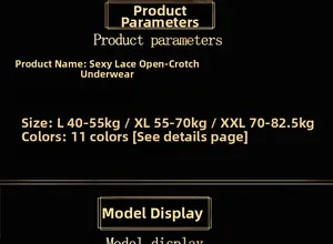Guide des tailles pour culottes en dentelle ouverte avec paramètres et poids suggérés