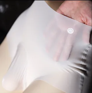 Macro detail of ultra-thin seamless ice silk men underwear with AIR logo and breathability