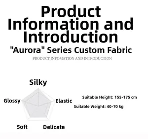 Size chart and fabric performance radar for ultrathin silky sheer lace stockings