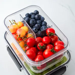Multi-compartiment vershoudbakje met afdichtingsdeksel voor verse fruitopslag
