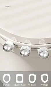Universal mirror finish ball toilet lid lifter compatible with O, square, U, and V seats