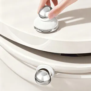 Modern Ball Shape Toilet Lid Lifter For Bathroom Sanitary Anti-Dirty Adhesive Toilet Seat Cover Pull Handle Electroplated Silver ABS Lifter