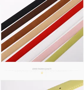Detailed macro view of colorful suede texture waist belts with precise edge stitching