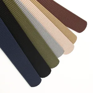 Men's casual nylon belt with automatic buckle available in seven versatile solid colors