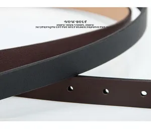 Close-up of high-quality leather belt textures in black and brown with fine stitching