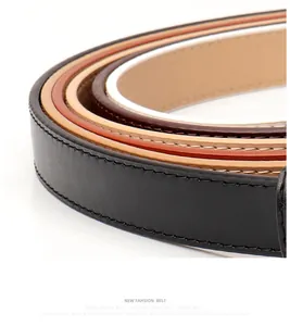 Close-up of vintage leather belts in multiple colors with fine stitching details