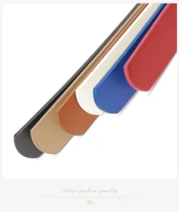 Detail showing various colors and lychee texture of fashion leather waist belts