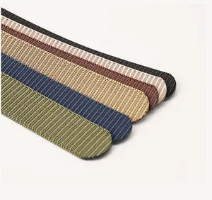 Detailed view of durable nylon braided watch straps in five versatile colors