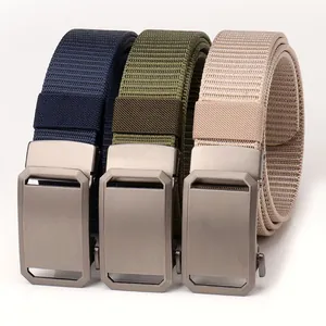 Ceintures tactiques en toile de nylon pour hommes avec boucles en alliage mat multicolores